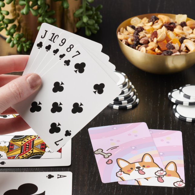 Jeu De Cartes Cartes de Jeu Corgi Animées (In Situ)