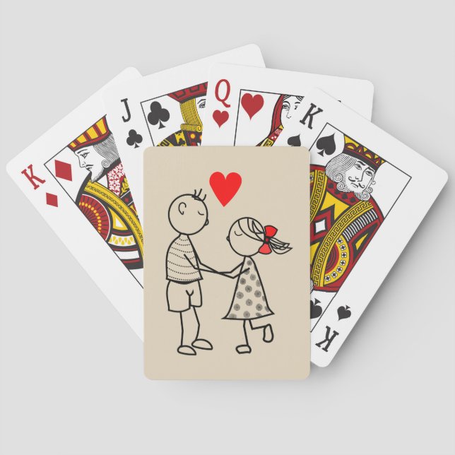 Jeu De Cartes Cartes De Jeu Couple Cute (dos)
