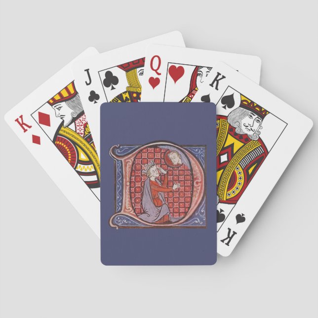 Jeu De Cartes Cartes de jeu D initiales lumineuses (dos)