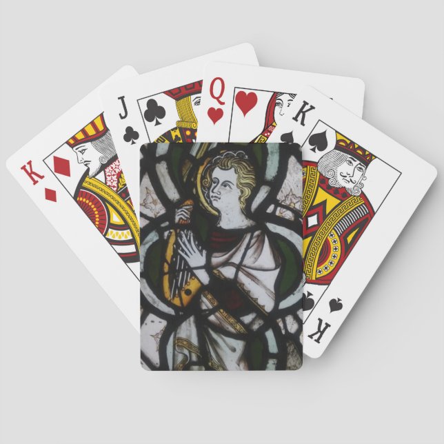 Jeu De Cartes Cartes de jeu d'ange en verre souillé (dos)