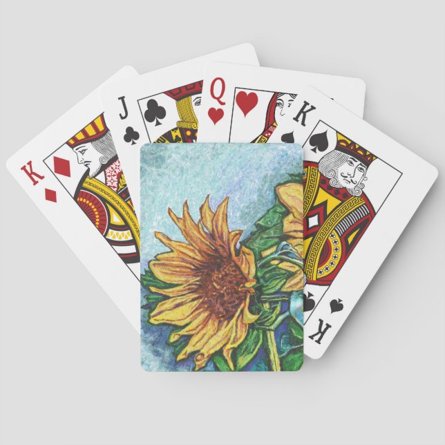 Jeu De Cartes Cartes De Jeu D'Art De Tournesol (dos)