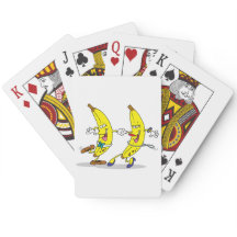 Cartes de jeu de bananes de danse
