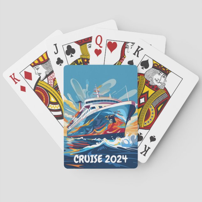 Jeu De Cartes Cartes de jeu de bateau de croisière personnalisée (dos)