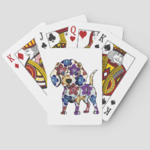 Cartes de jeu de beagle
