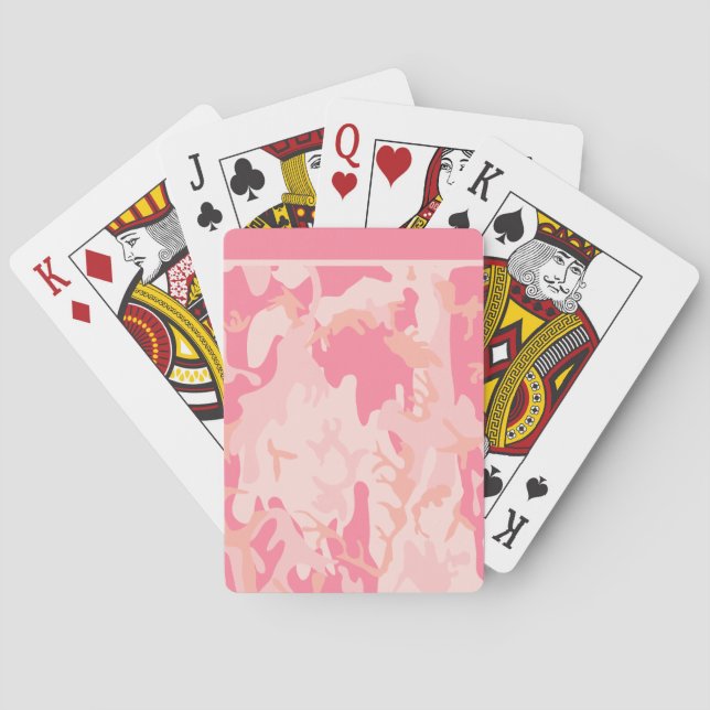 Jeu De Cartes Cartes De Jeu De Camo Rose (dos)