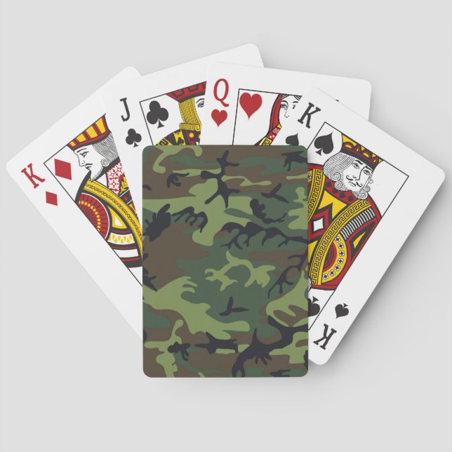 Jeu De Cartes Cartes De Jeu De Camo Woodland (dos)