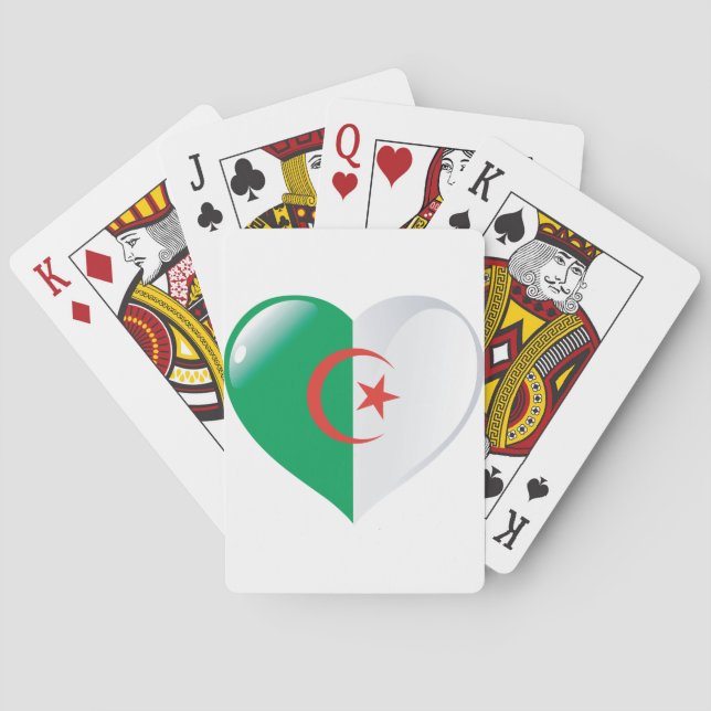 Jeu De Cartes Cartes de jeu de coeur de l'Algérie (dos)