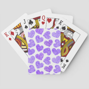 Jeu De Cartes Cartes de jeu de coeurs pourpres