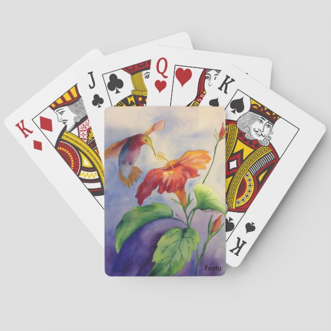 Jeu De Cartes Cartes de jeu de colibri (dos)