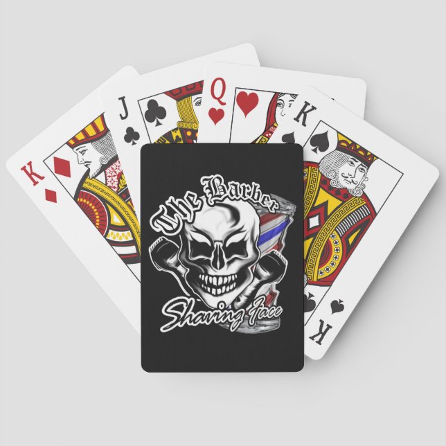 Jeu De Cartes Cartes de jeu de crâne de coiffeur (dos)