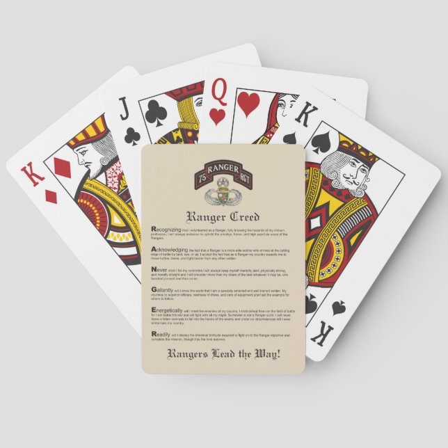 Jeu De Cartes Cartes de jeu de croyance de garde forestière (dos)