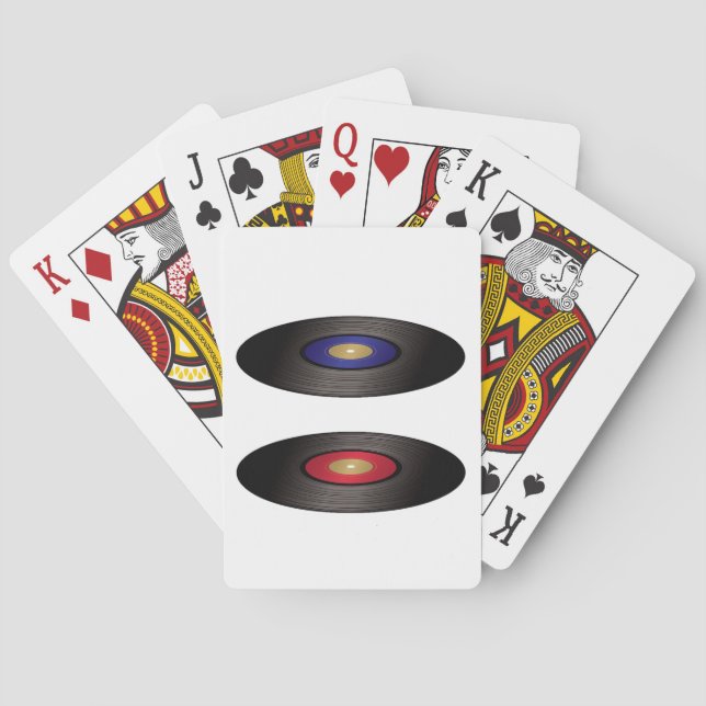 Jeu De Cartes Cartes de jeu de disques vinyle (dos)