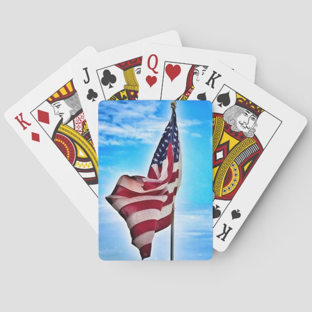 Jeu De Cartes Cartes de jeu de drapeau américain (dos)