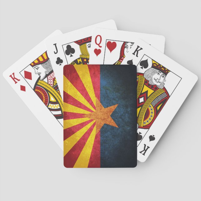 Jeu De Cartes Cartes de jeu de drapeau de l'Arizona (dos)