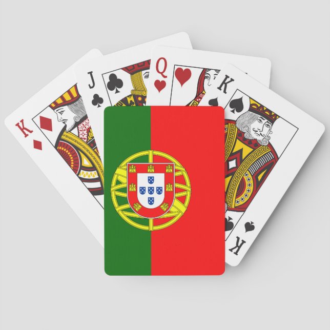 Jeu De Cartes Cartes de jeu de drapeau du Portugal (dos)