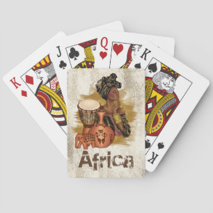 Jeu De Cartes Cartes de jeu de femme d'Afro-américain