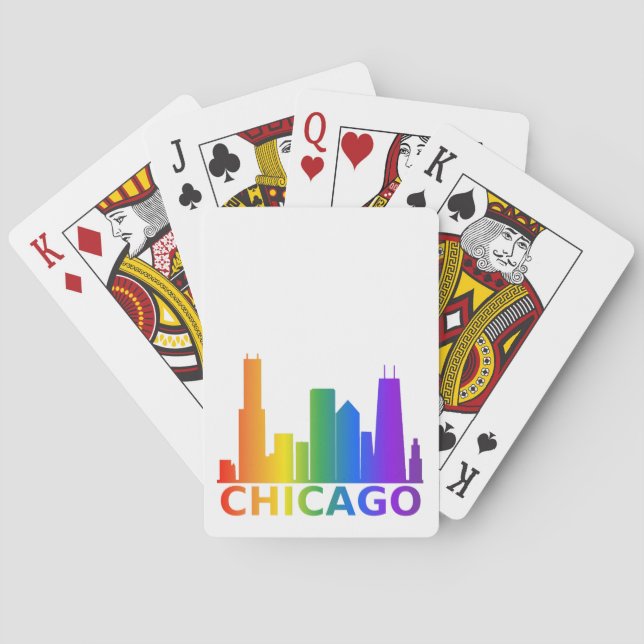 Jeu De Cartes Cartes de jeu de fierté de Chicago (dos)