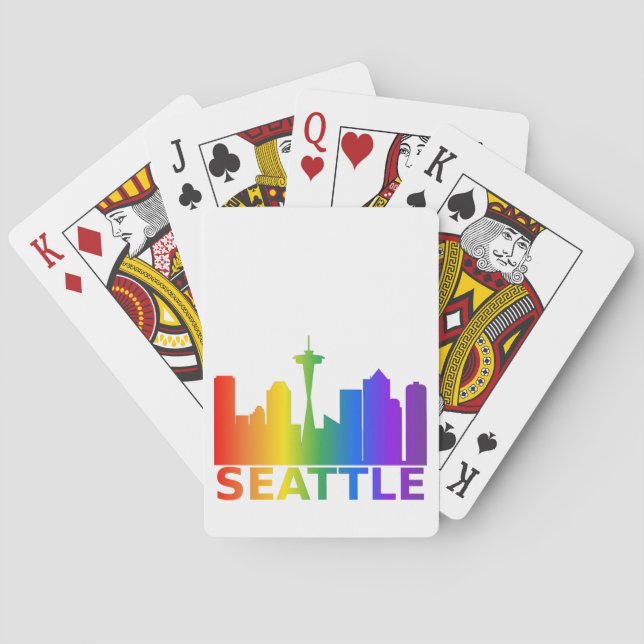 Jeu De Cartes Cartes de jeu de fierté de Seattle (dos)