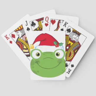 Jeu De Cartes Cartes de jeu de grenouilles de Noël