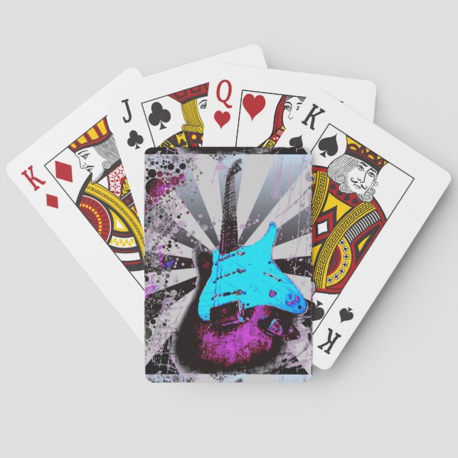 Jeu De Cartes Cartes de jeu de guitare électrique (dos)