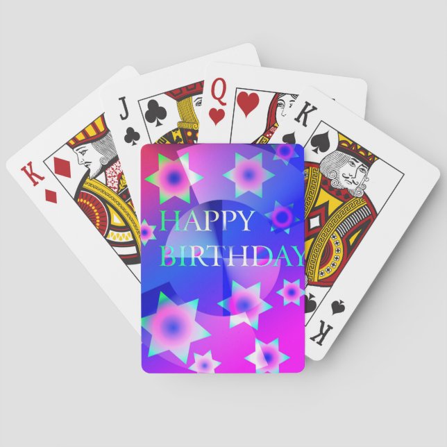 Jeu De Cartes Cartes de jeu de joyeux anniversaire (dos)