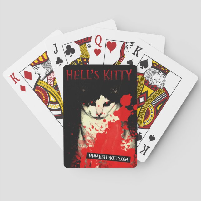 Jeu De Cartes Cartes de jeu de Kitty de l'enfer (dos)