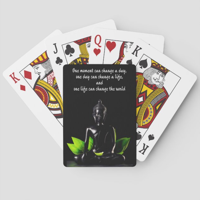 Jeu De Cartes Cartes de jeu de la citation 2 de Bouddha (dos)