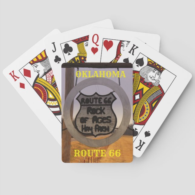 Jeu De Cartes Cartes de jeu de l'itinéraire 66 de l'Oklahoma (dos)