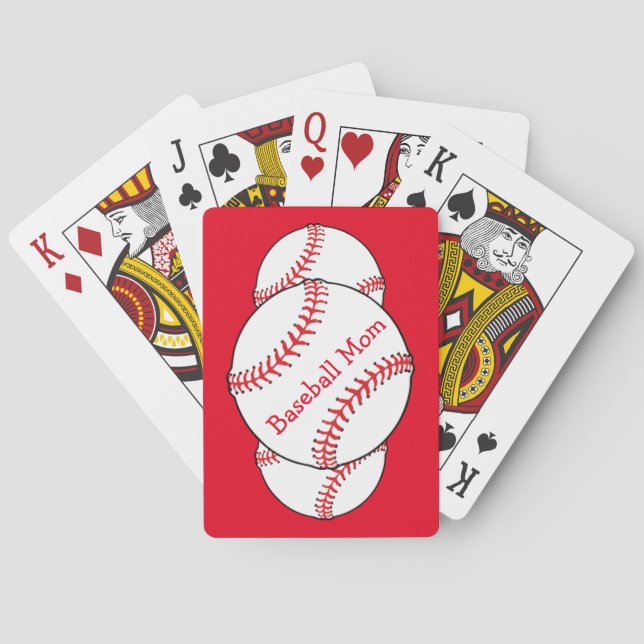 Jeu De Cartes Cartes de jeu de maman de base-ball (dos)