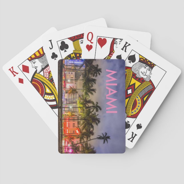 JEU DE CARTES CARTES DE JEU DE MIAMI BEACH (dos)