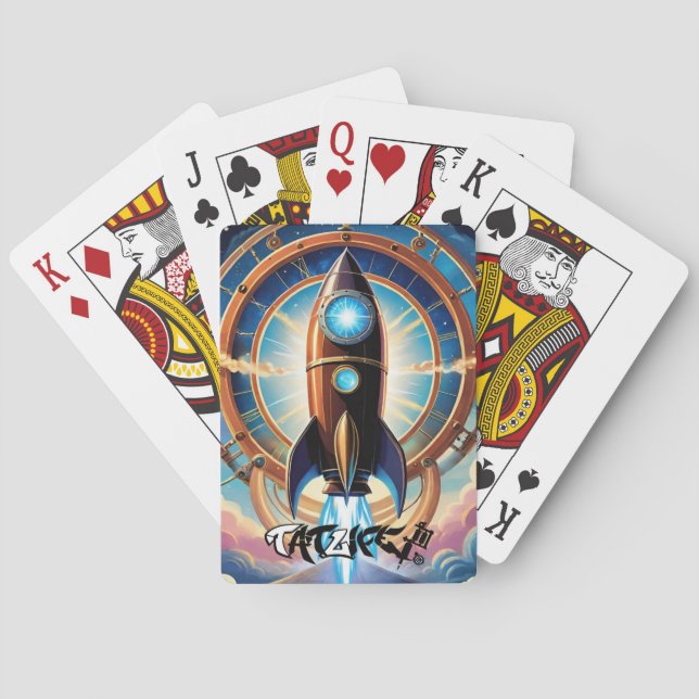 Jeu De Cartes Cartes de jeu de navires à fusée (dos)