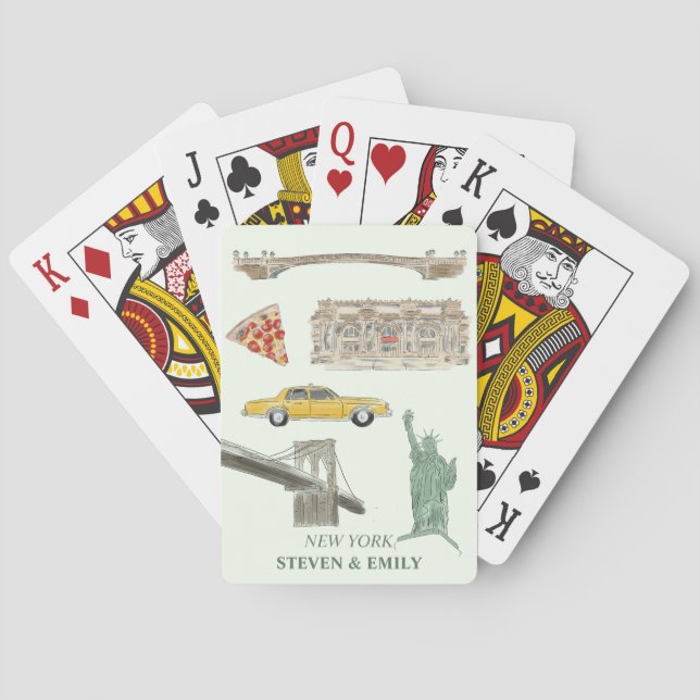 Jeu De Cartes Cartes de jeu de New York (dos)