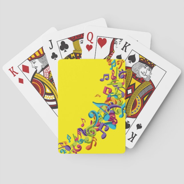 Jeu De Cartes Cartes de jeu de notes de musique (dos)