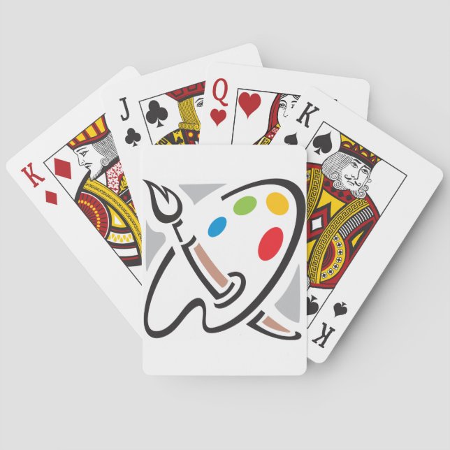 Jeu De Cartes Cartes de jeu de palette de peintres (dos)