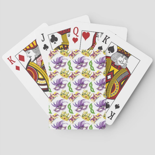 Jeu De Cartes Cartes de jeu de partie de mardi gras avec des (dos)