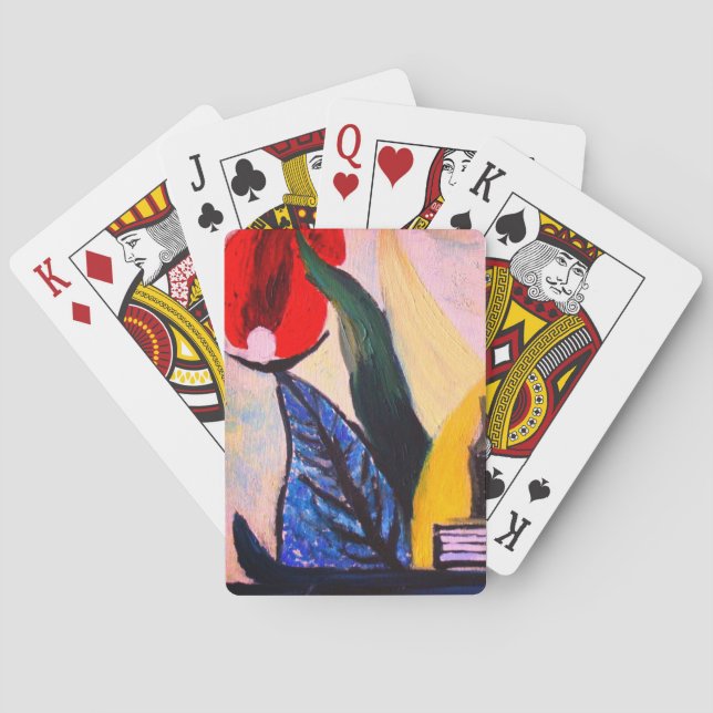 Jeu De Cartes Cartes de Jeu de Peinture Abstraite (dos)