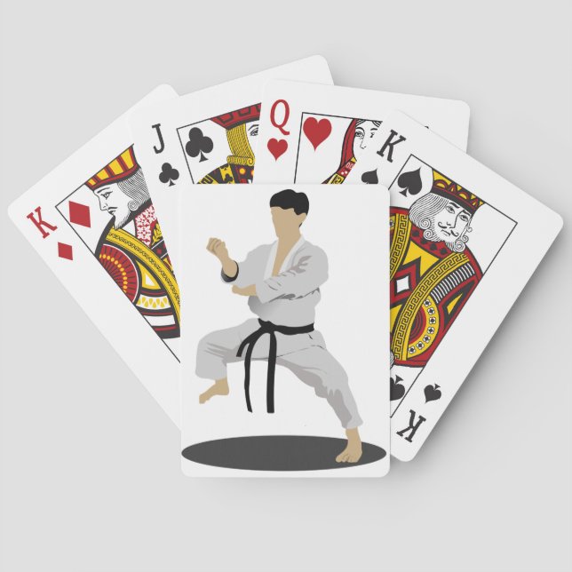 Jeu De Cartes Cartes de jeu de pose de karaté (dos)