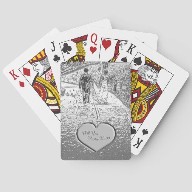 Jeu De Cartes Cartes de jeu de proposition de mariage (dos)