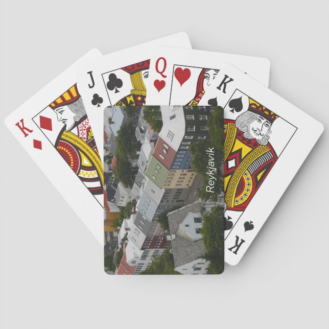 Jeu De Cartes Cartes de jeu de Reykjavik Islande (dos)