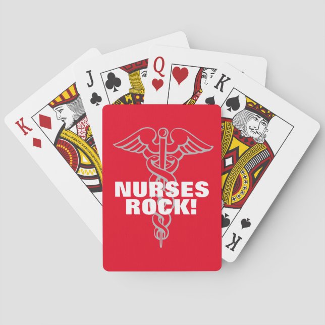Jeu De Cartes Cartes de jeu de ROCHE d'INFIRMIÈRES pour les (dos)