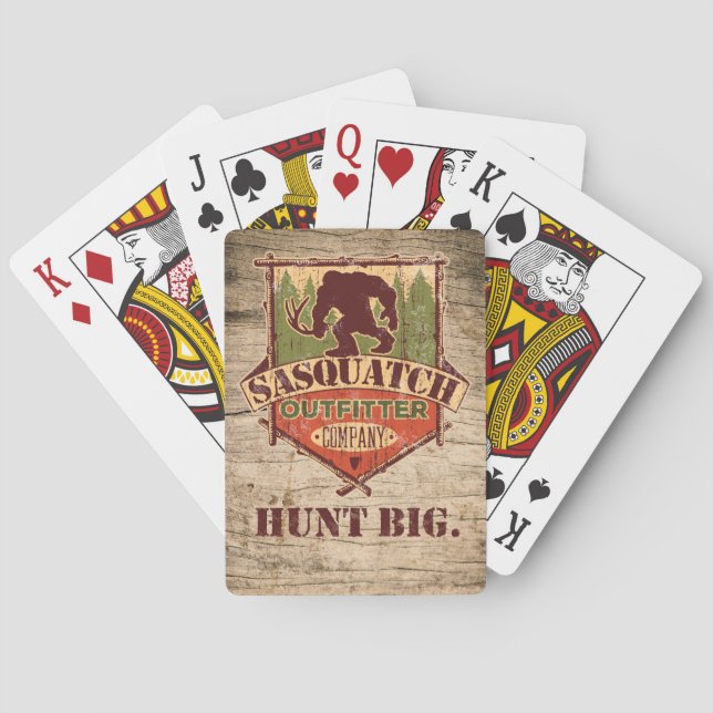 Jeu De Cartes Cartes de jeu de Sasquatch Outfitter Company (dos)