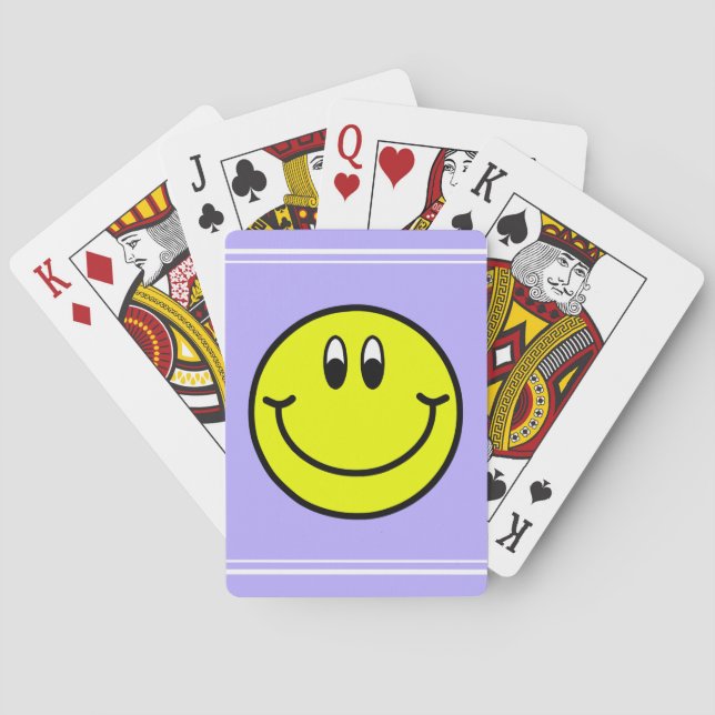 Jeu De Cartes Cartes de jeu de sourire heureuses d'Emoji de (dos)