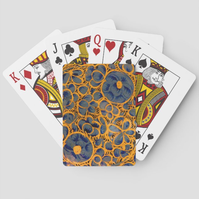 Jeu De Cartes Cartes de jeu de Texture Blue Indian (dos)