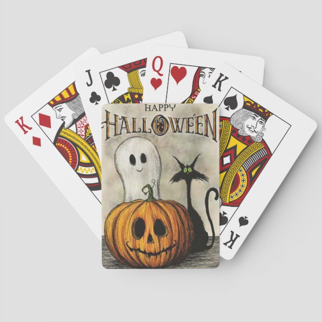 Jeu De Cartes cartes de jeu de thème de Halloween (dos)