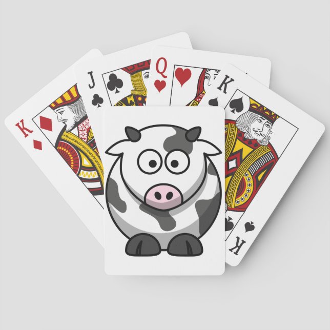 Jeu De Cartes Cartes de jeu de vache à bande dessinée (dos)