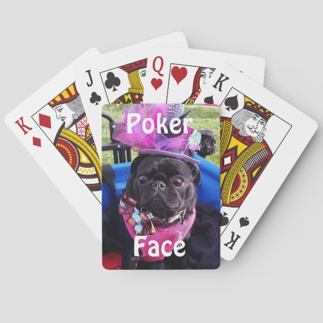 Jeu De Cartes Cartes de jeu de "visage de tisonnier" de Puggy (dos)