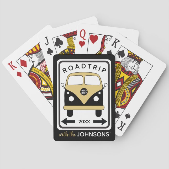 Jeu De Cartes Cartes de Jeu De Voyage Sur Route (dos)