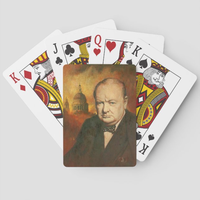 Jeu De Cartes Cartes de jeu de Winston Churchill (dos)