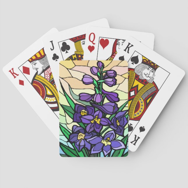 Jeu De Cartes Cartes de jeu Dendrobium en verre (dos)