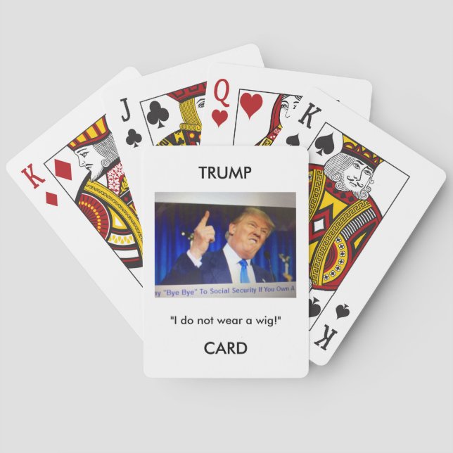 Jeu De Cartes Cartes de jeu d'image/citation de Donald Trump (dos)